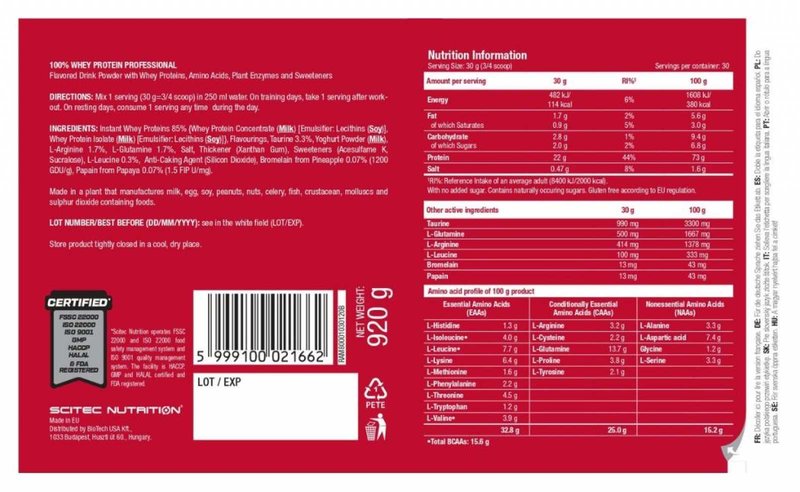 100% Whey Protein Professional