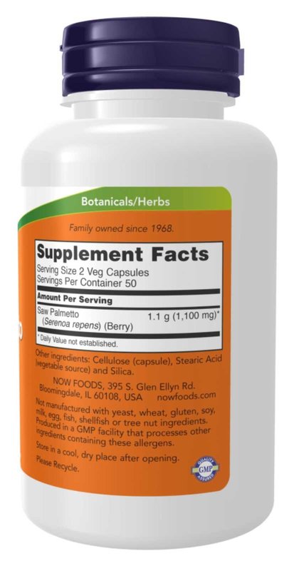 Bagas de Saw Palmetto 550mg