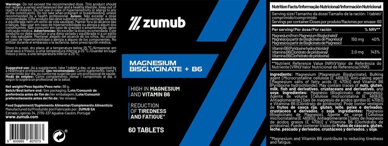 Bisglicinato de Magnésio + B6