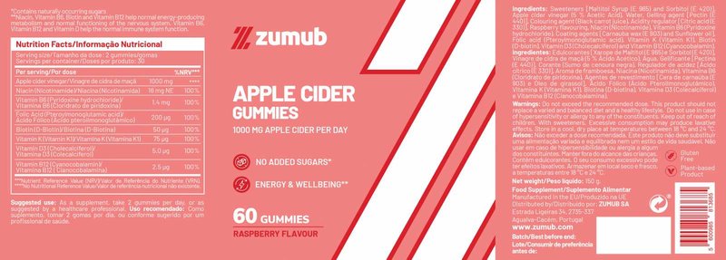 Gomas de Vinagre de Sidra de Maçã