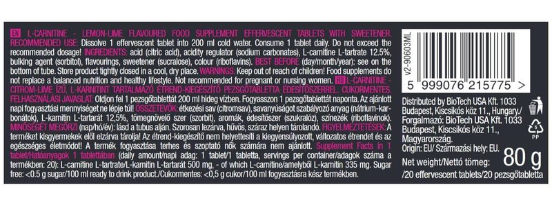 L-Carnitina Efervescente