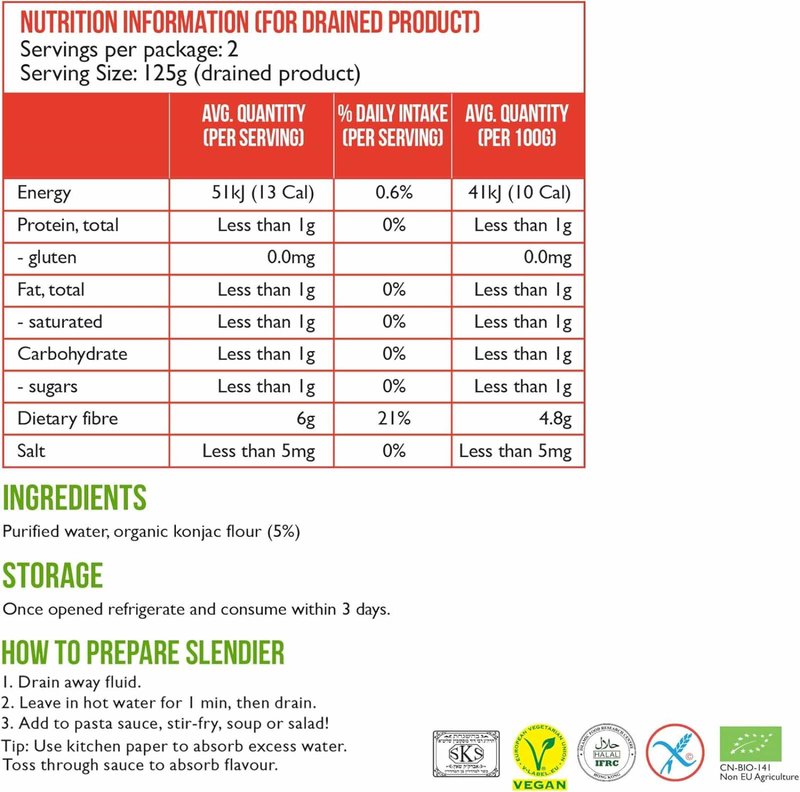 Pasta Konjac Esparguete Biológico