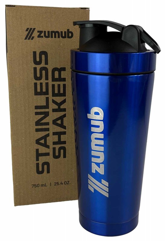 Shaker de Aço Inoxidável 750ml Azul